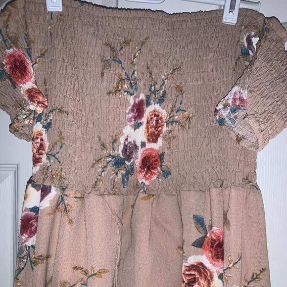 Floral Off the Shoulder Split Chiffon Maxi - Picture 5 of 6